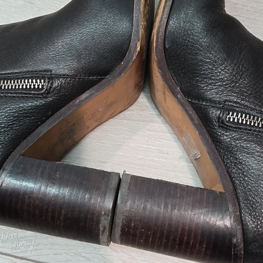 Madewell Women Greer MA534 Ankle Leather Heels Boots shoes sz 7.5